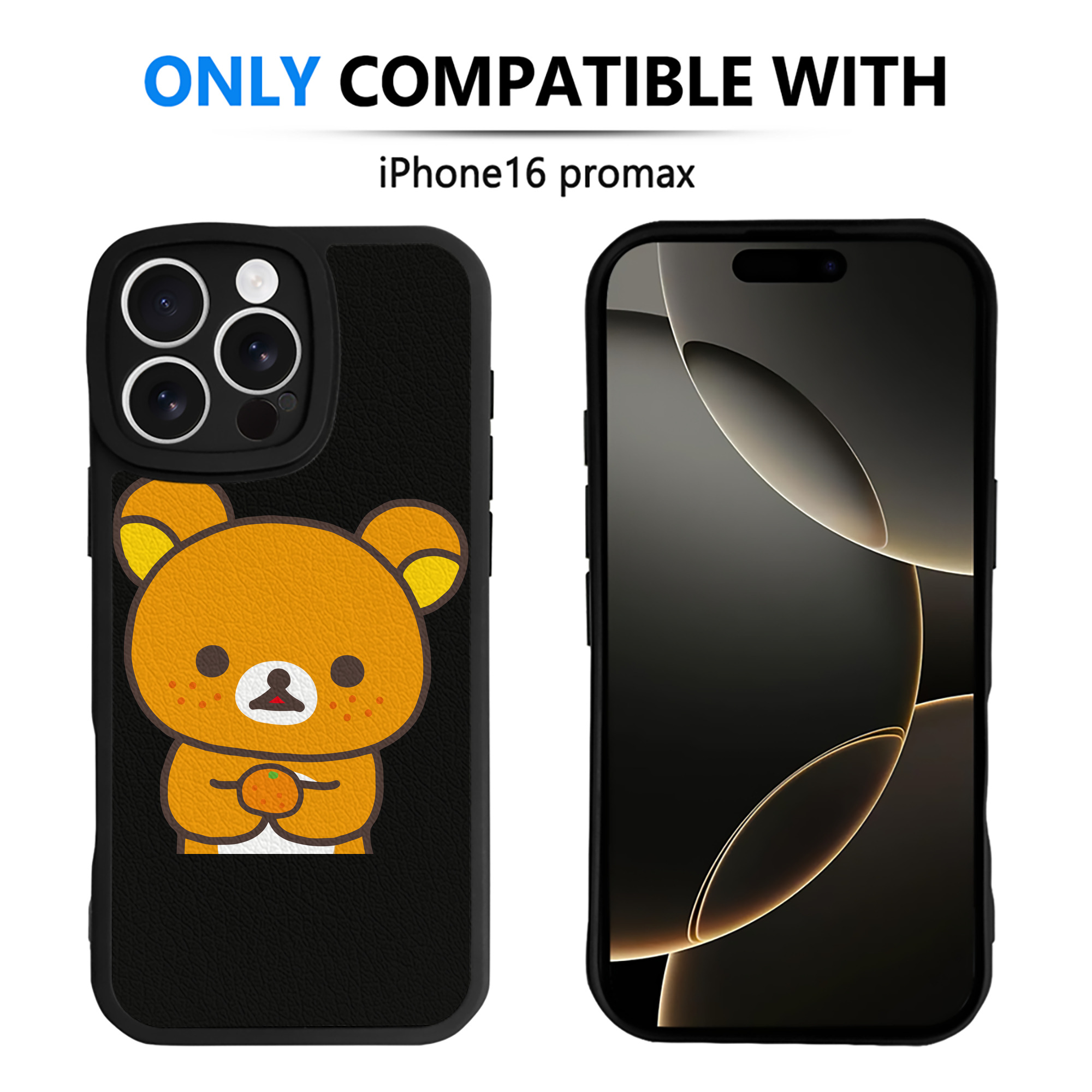（画像用） リラックマ リラックマ キイロイトリ Rilakkuma Korilakkuma Kiiroitori 【iPhone 16シリーズ対応】シリコンスマホケース（レザー調） 材質：シリコン